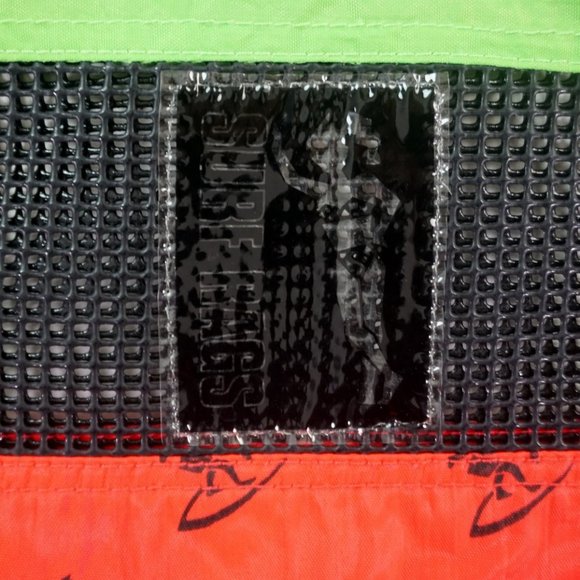 Vintage 80s Neon Green Pink Black Surf Rags Beach Bag 10.5 x 17.5" - Picture 6 of 7